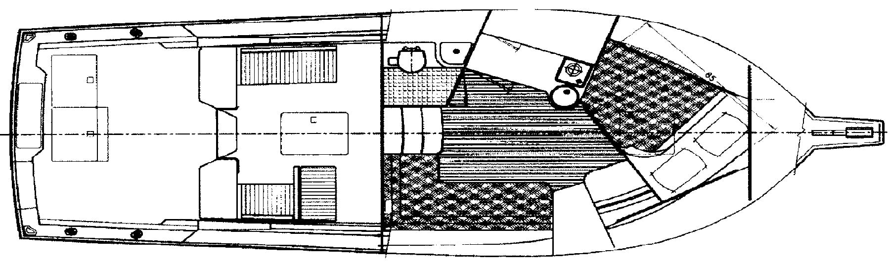 Cabo Yachts 31 Express floor plan