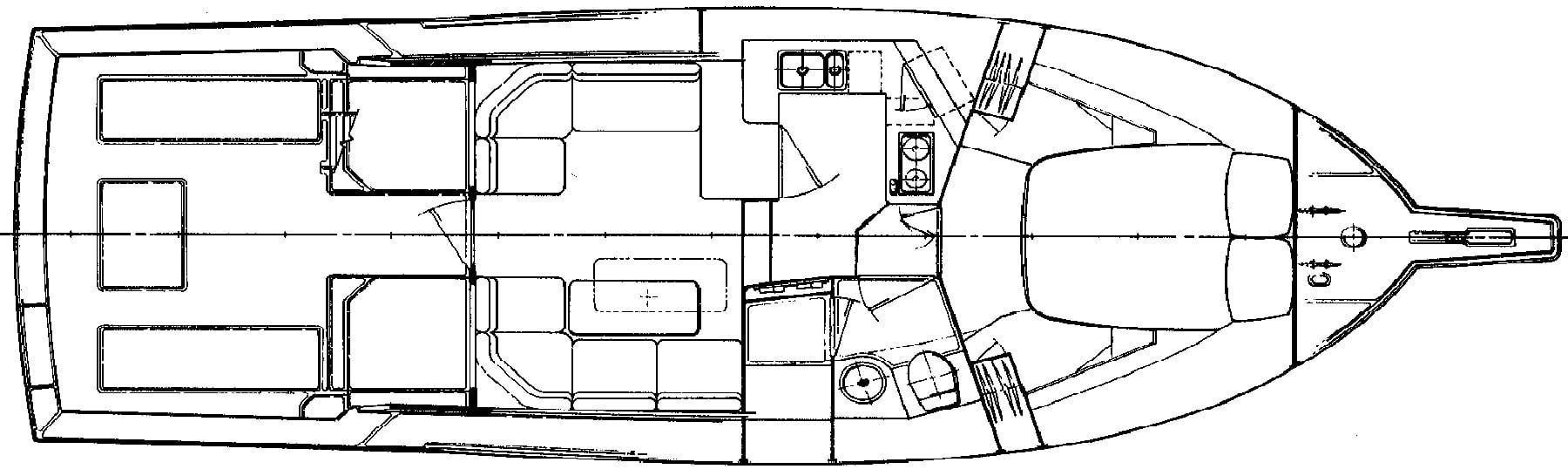 Cabo Yachts 35 Flybridge floor plan