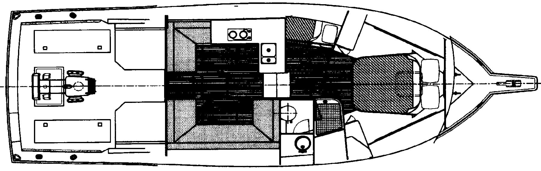 Cabo Yachts 35 Flybridge floor plan