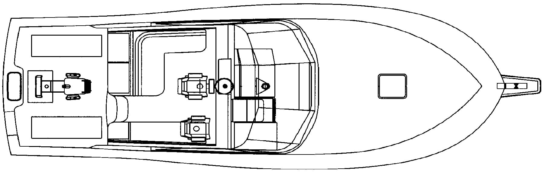 Cabo Yachts 40 Express floor plan