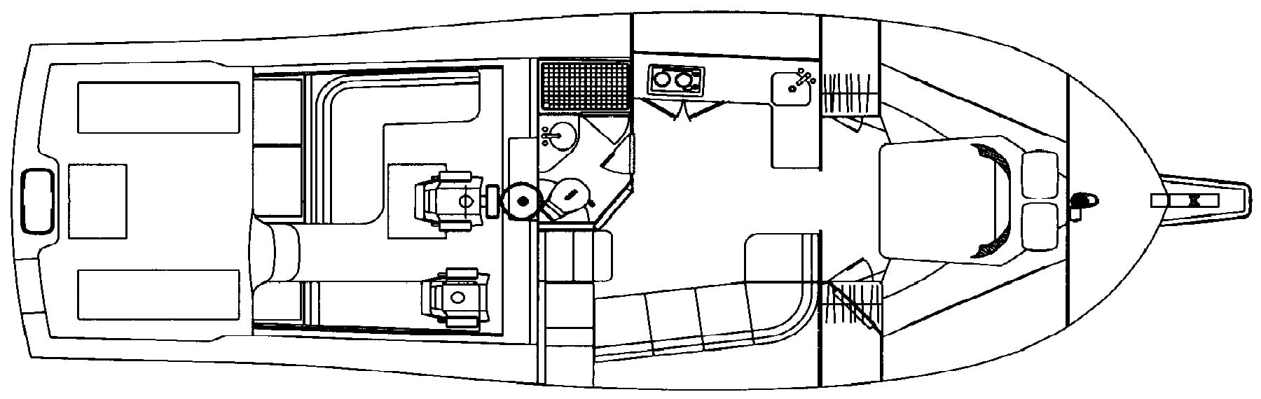 Cabo Yachts 40 Express floor plan