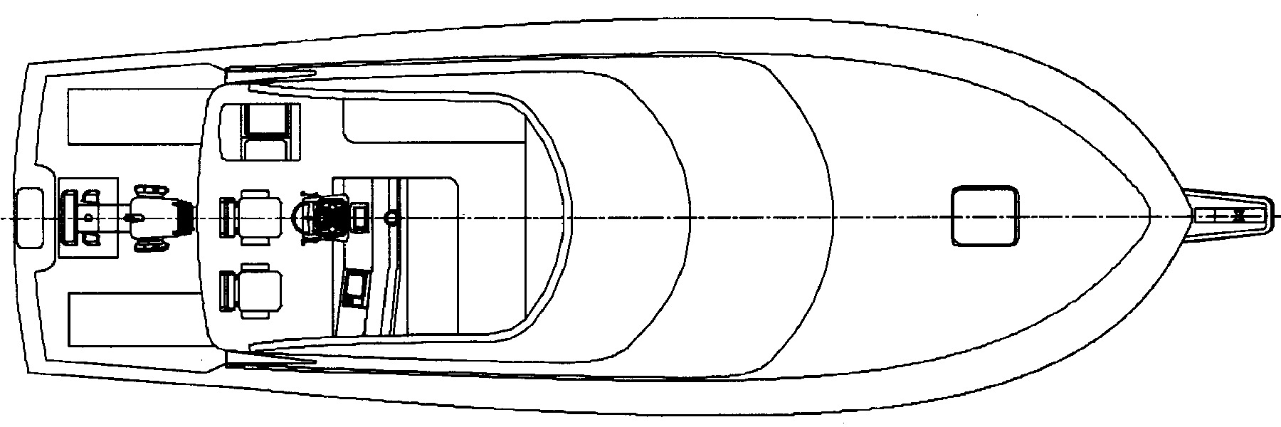 Cabo Yachts 40 Flybridge floor plan