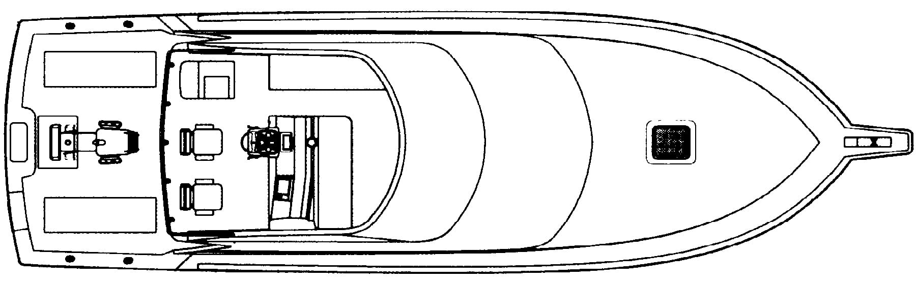 Cabo Yachts 43 Flybridge floor plan