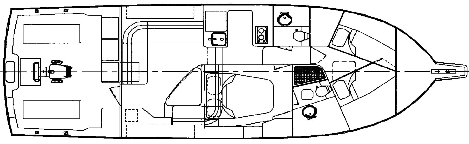 Cabo Yachts 43 Flybridge floor plan