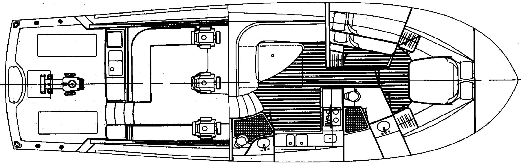Cabo Yachts 52 Express floor plan