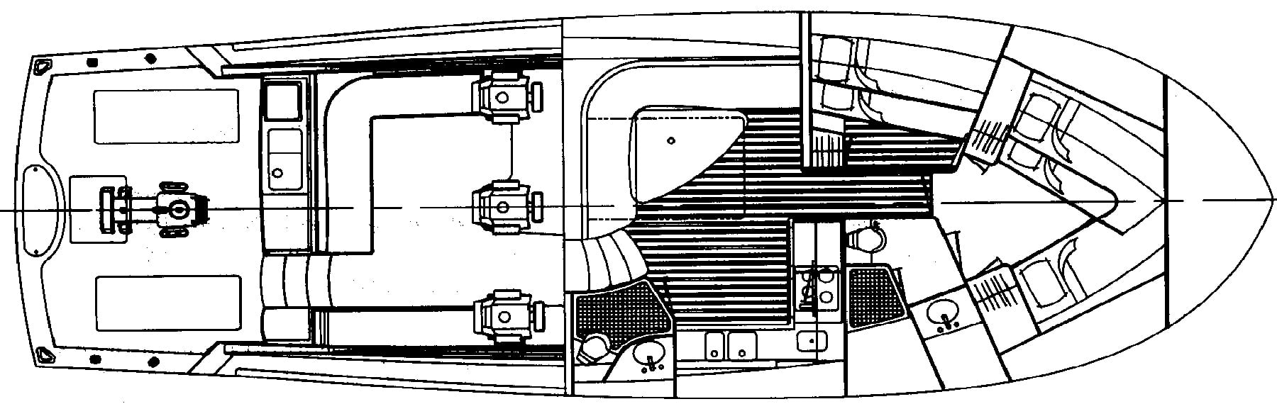 Cabo Yachts 52 Express floor plan