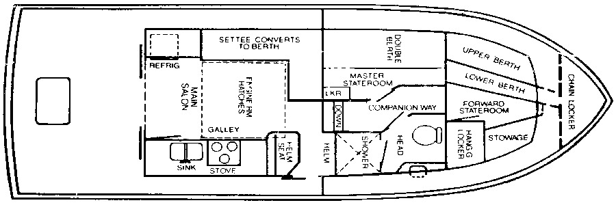 Californian Yachts 34 LRC floor plan