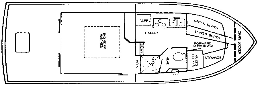 Californian Yachts 34 LRC floor plan