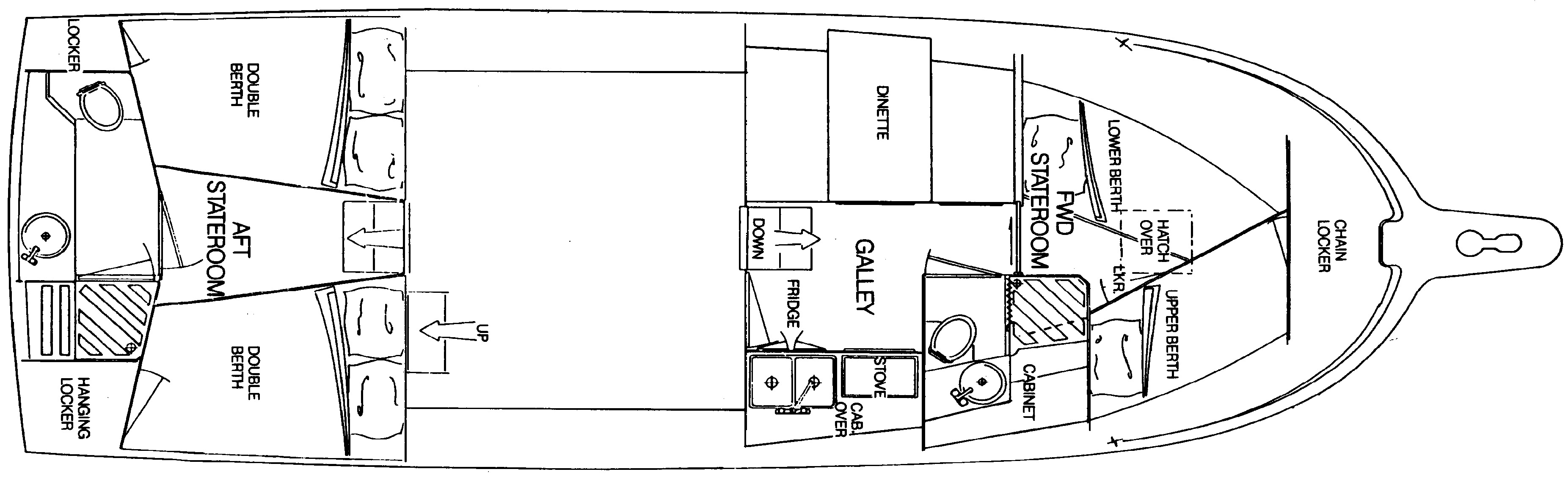 Californian Yachts 35 Motor Yacht floor plan
