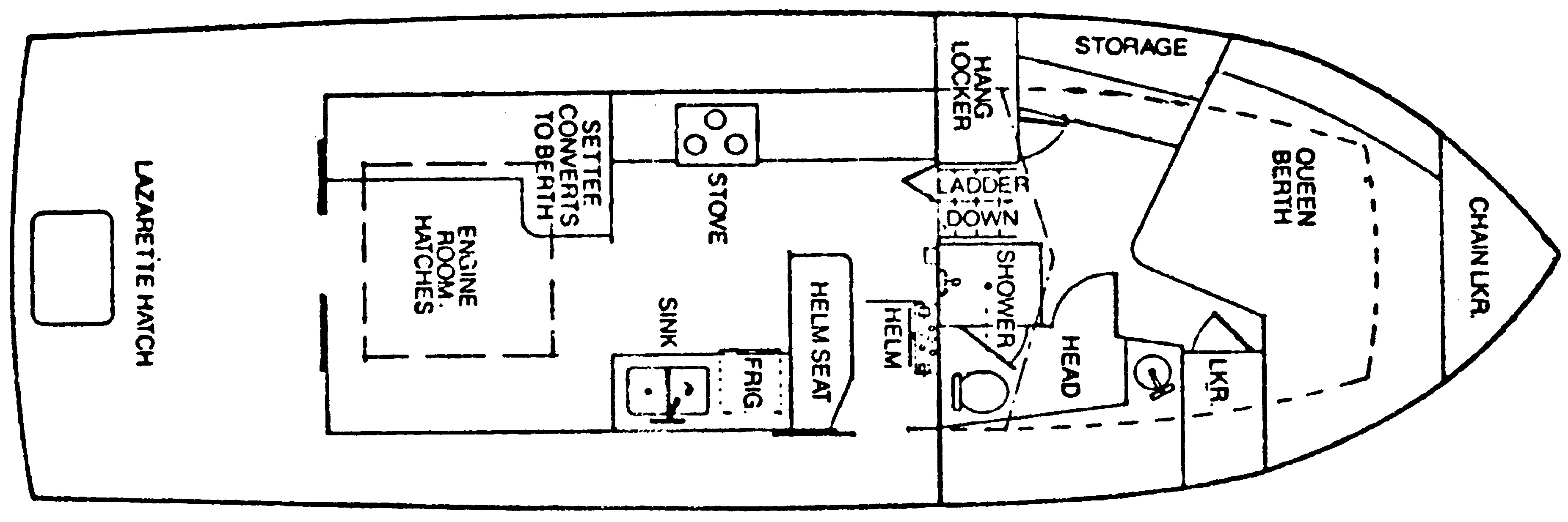 Californian Yachts 38 LRC Sedan floor plan