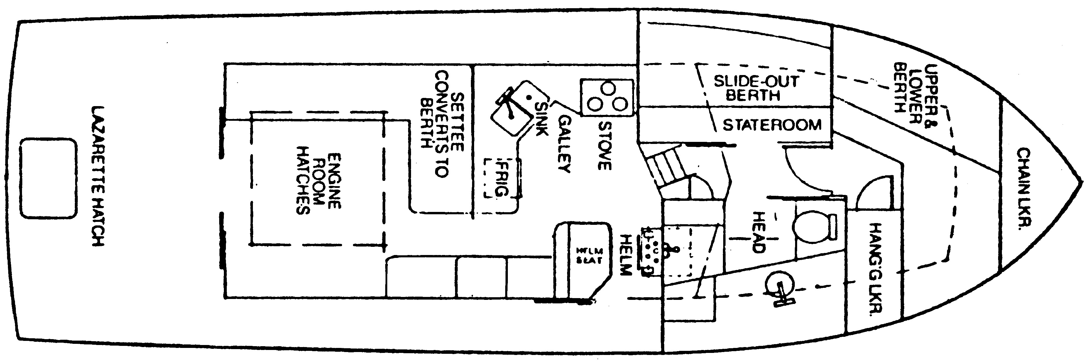 Californian Yachts 38 LRC Sedan floor plan
