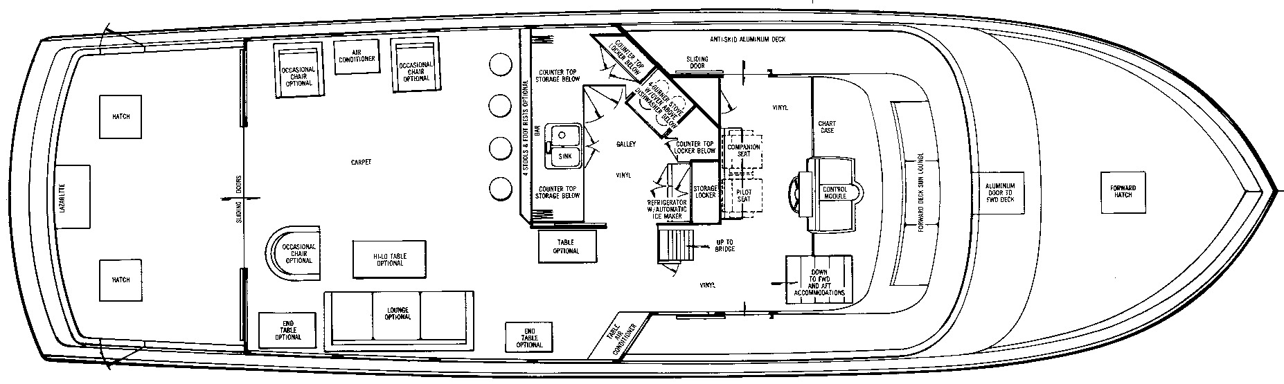 Chris Craft Yachts 60 Roamer Motor Yacht floor plan