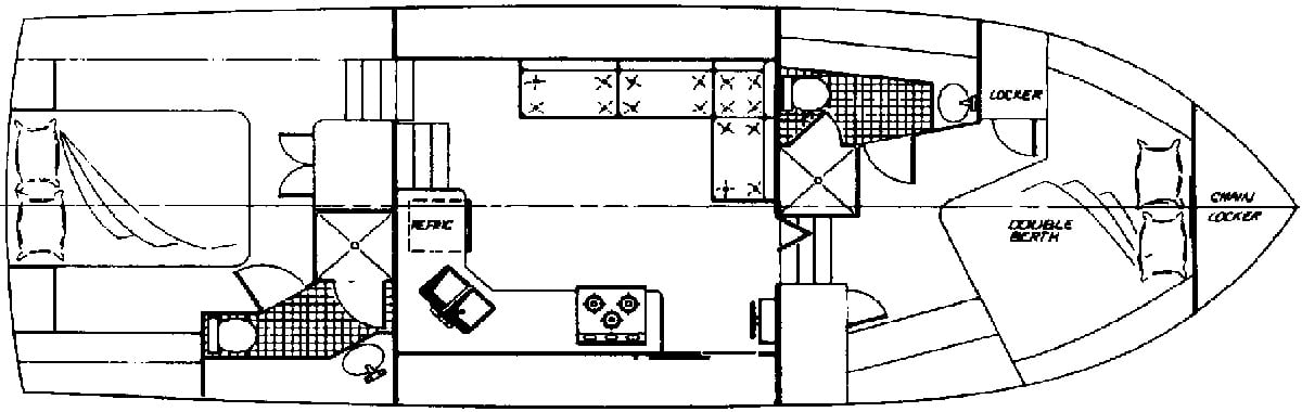 Californian Yachts 38 Motor Yacht floor plan
