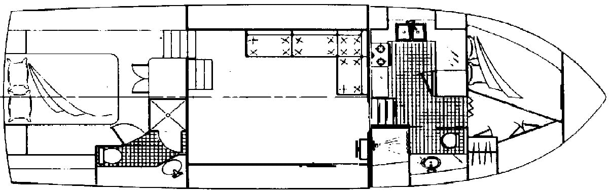 Californian Yachts 38 Motor Yacht floor plan