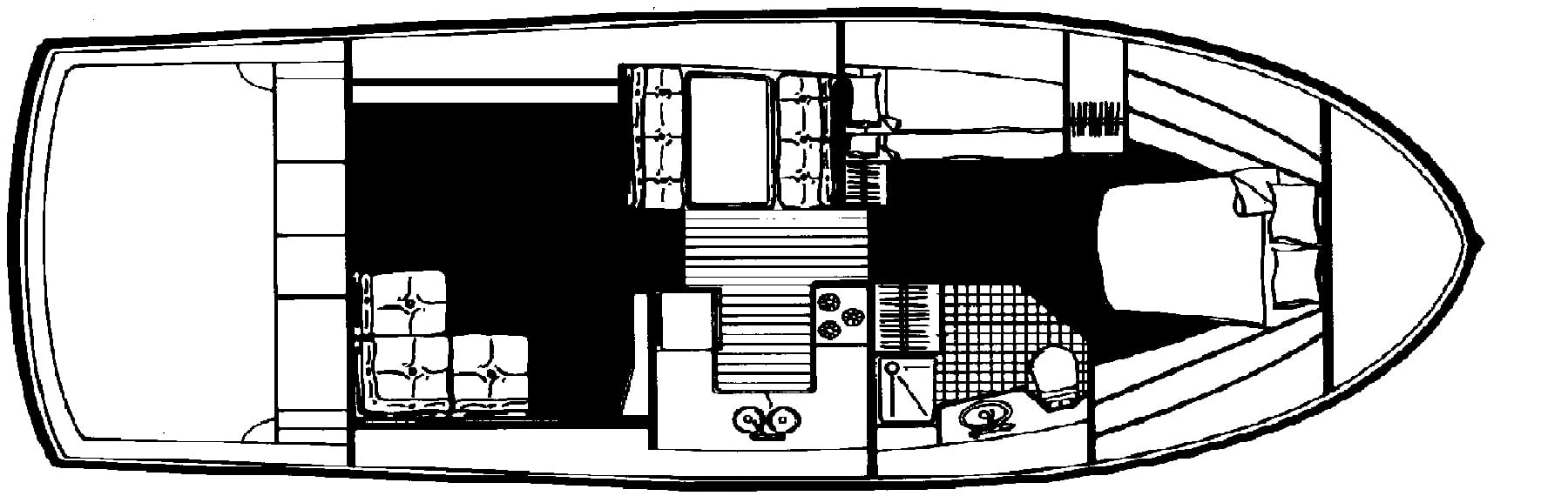 Californian Yachts 42 Convertible floor plan
