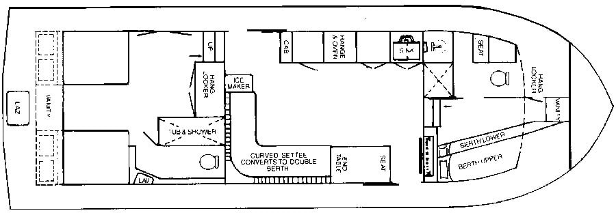 Californian Yachts 42 LRC floor plan