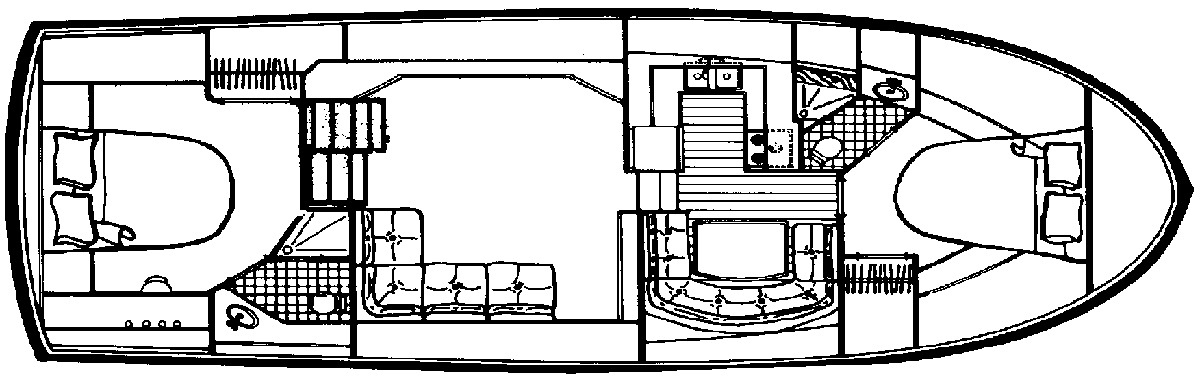 Californian Yachts 45 Motor Yacht floor plan
