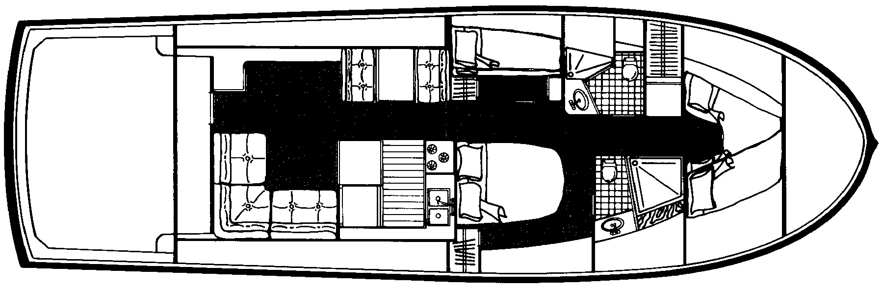 Californian Yachts 48 Convertible floor plan