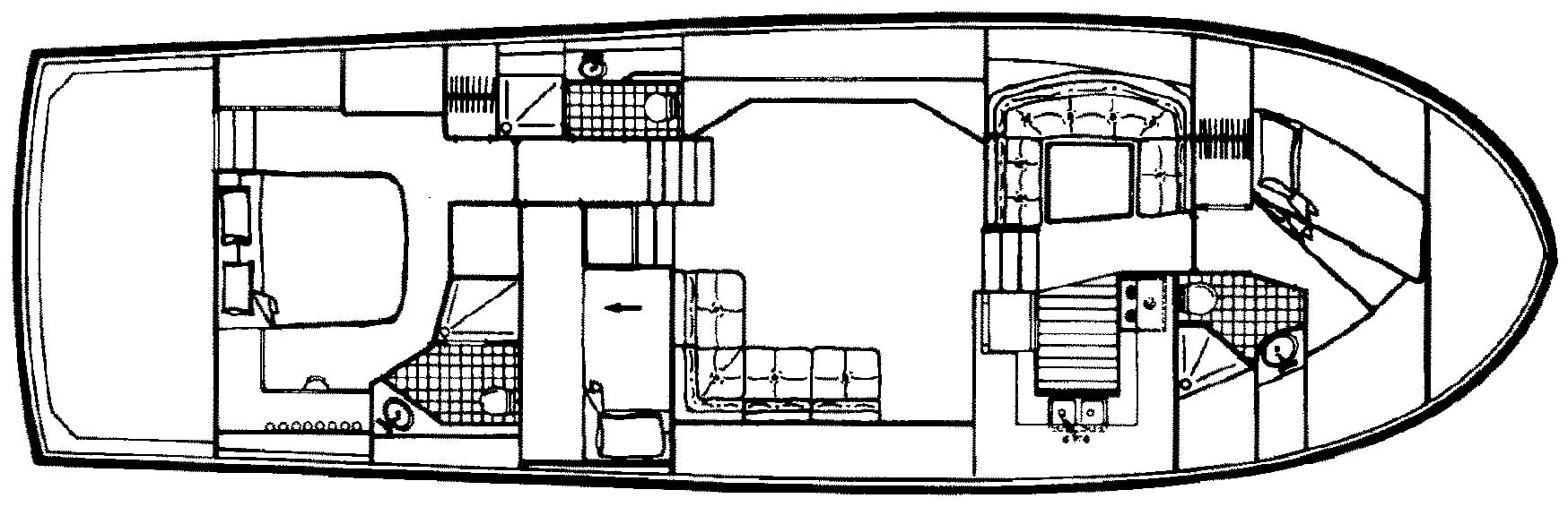 Californian Yachts 55 Cockpit Motor Yacht floor plan