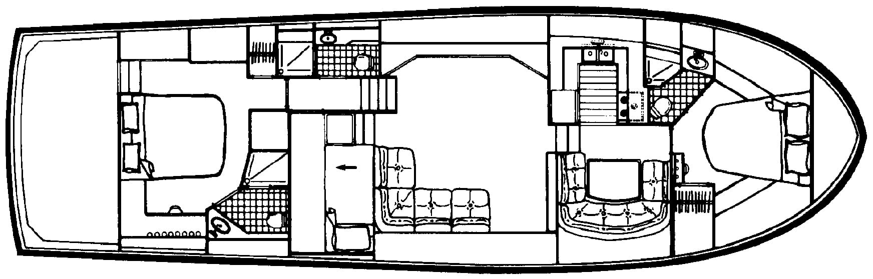 Californian Yachts 55 Cockpit Motor Yacht floor plan
