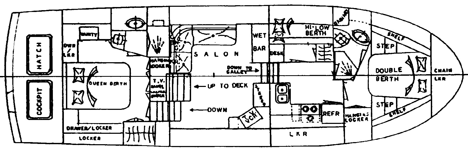 Camargue 48 Yachtfish floor plan
