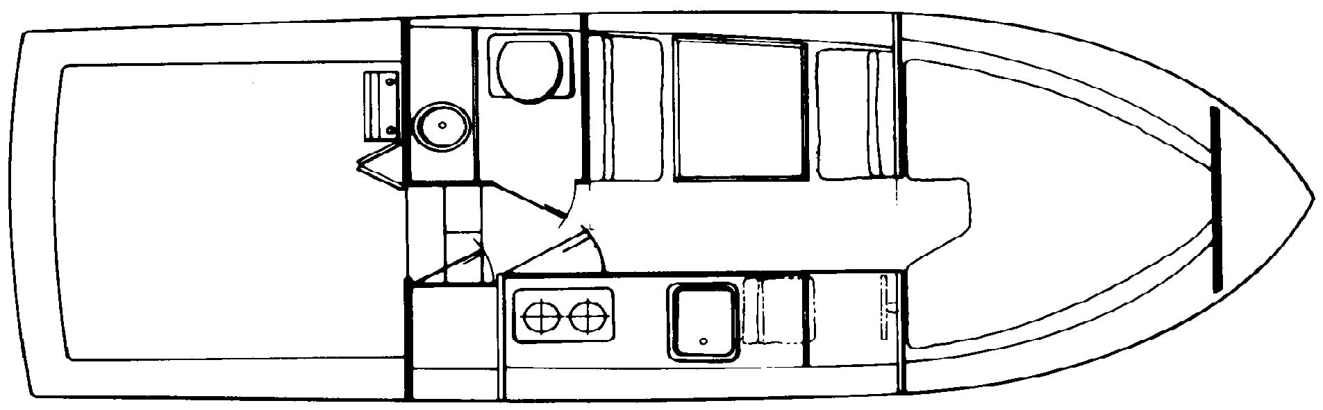 Carver Yachts 2667 Santa Cruz floor plan