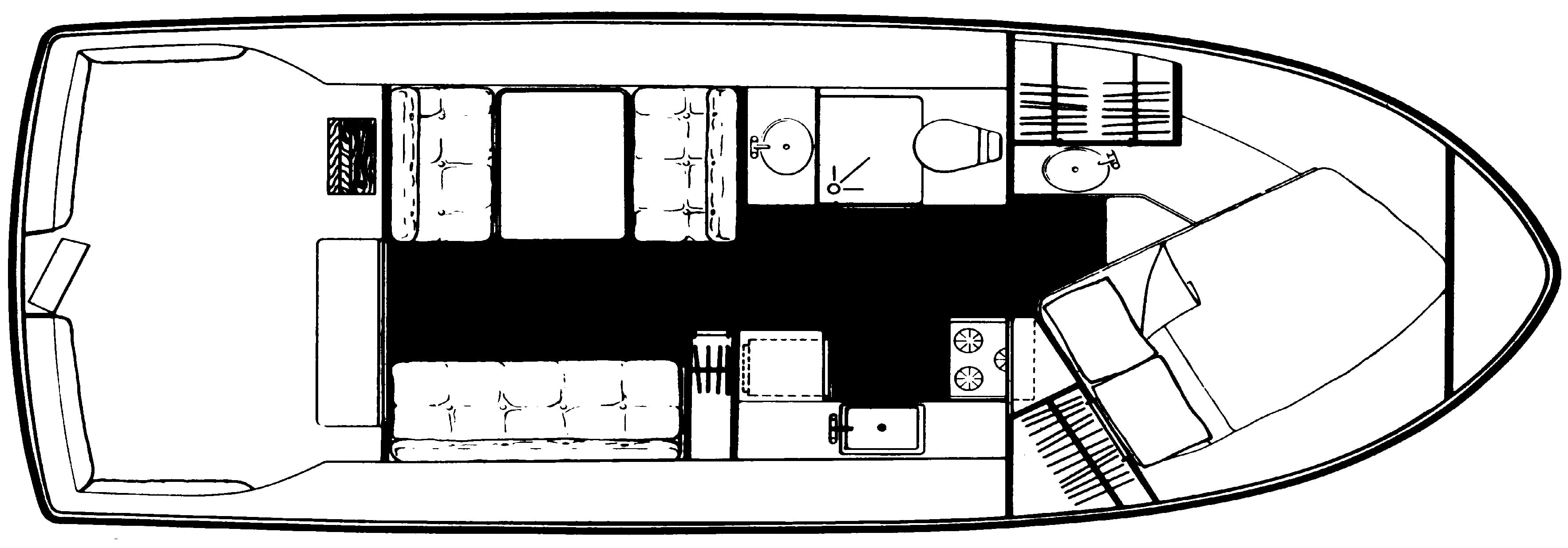 Carver Yachts 2827 Voyager; 2897 Mariner floor plan
