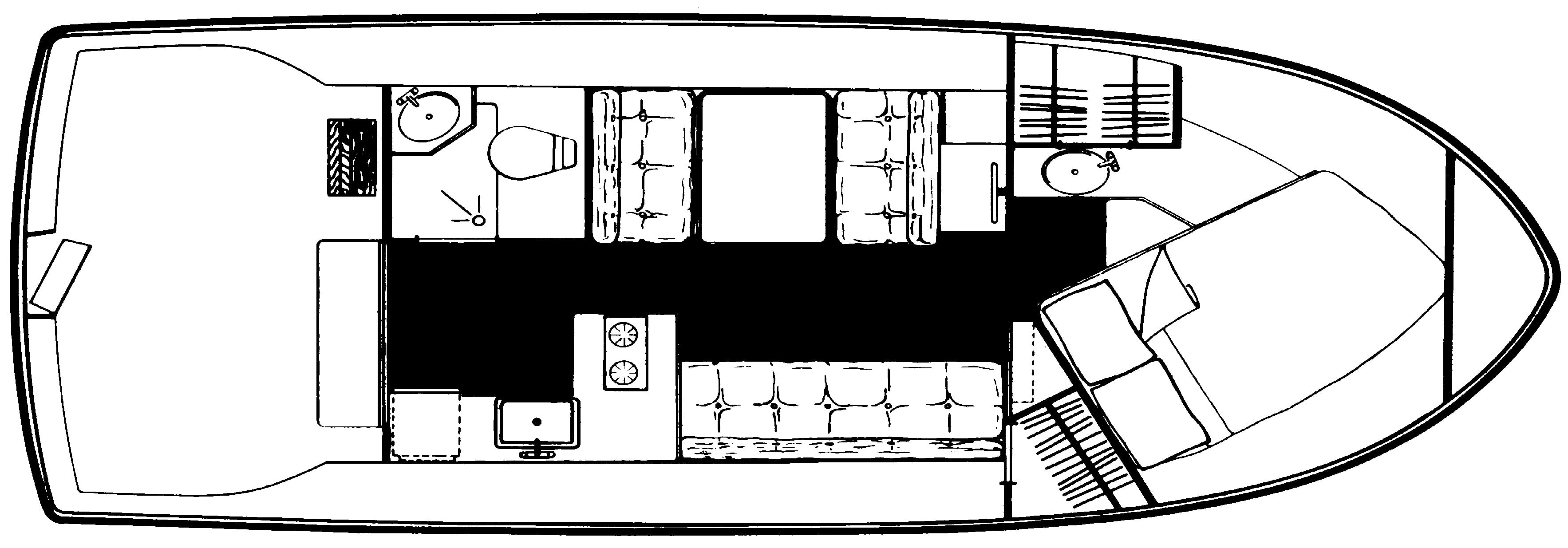 Carver Yachts 2827 Voyager; 2897 Mariner floor plan