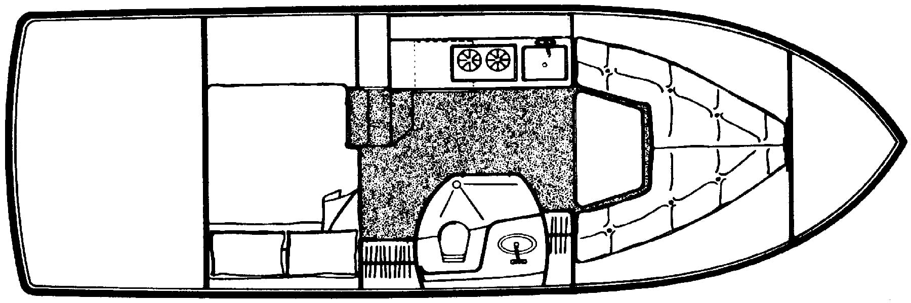 Carver Yachts 2557 Montego; 528 Montego; 280 Express floor plan