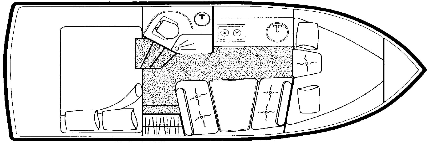 Carver Yachts 2557 Montego; 528 Montego; 280 Express floor plan