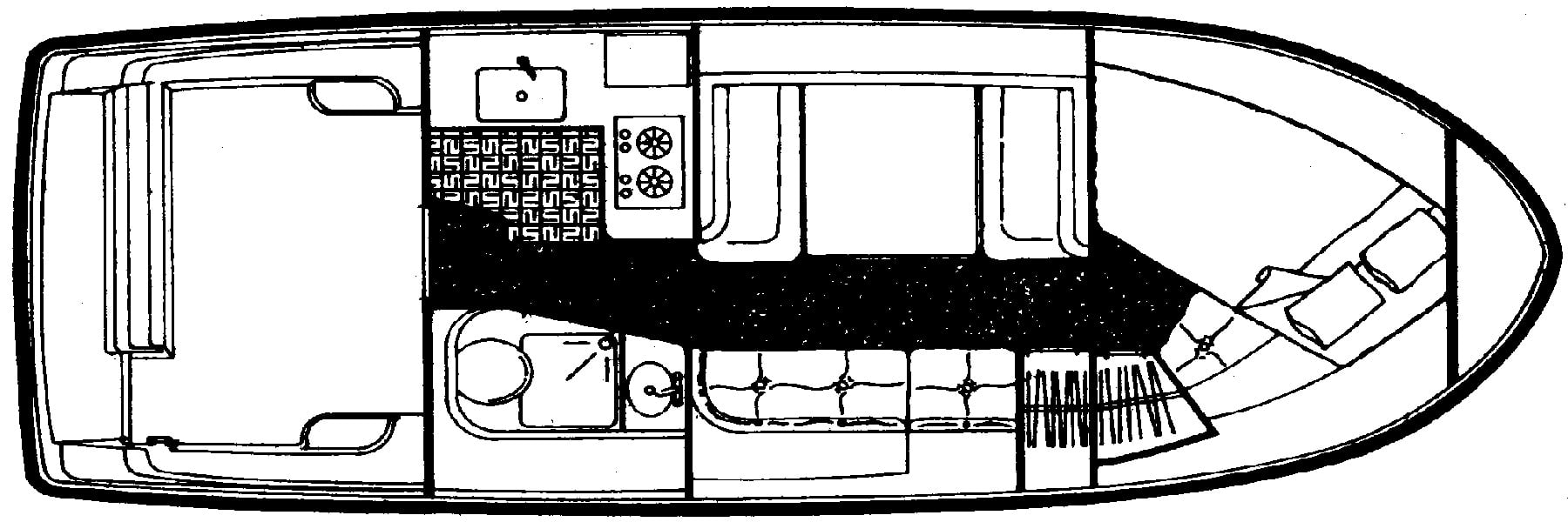 Carver Yachts 26 Command Bridge; 280 Sedan floor plan