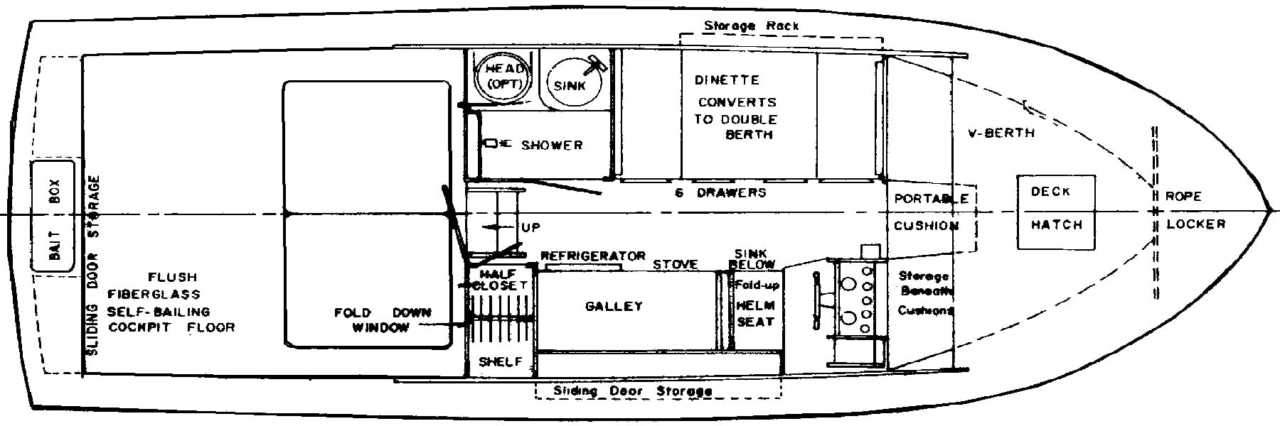 Carver Yachts 2866 Santa Cruz floor plan
