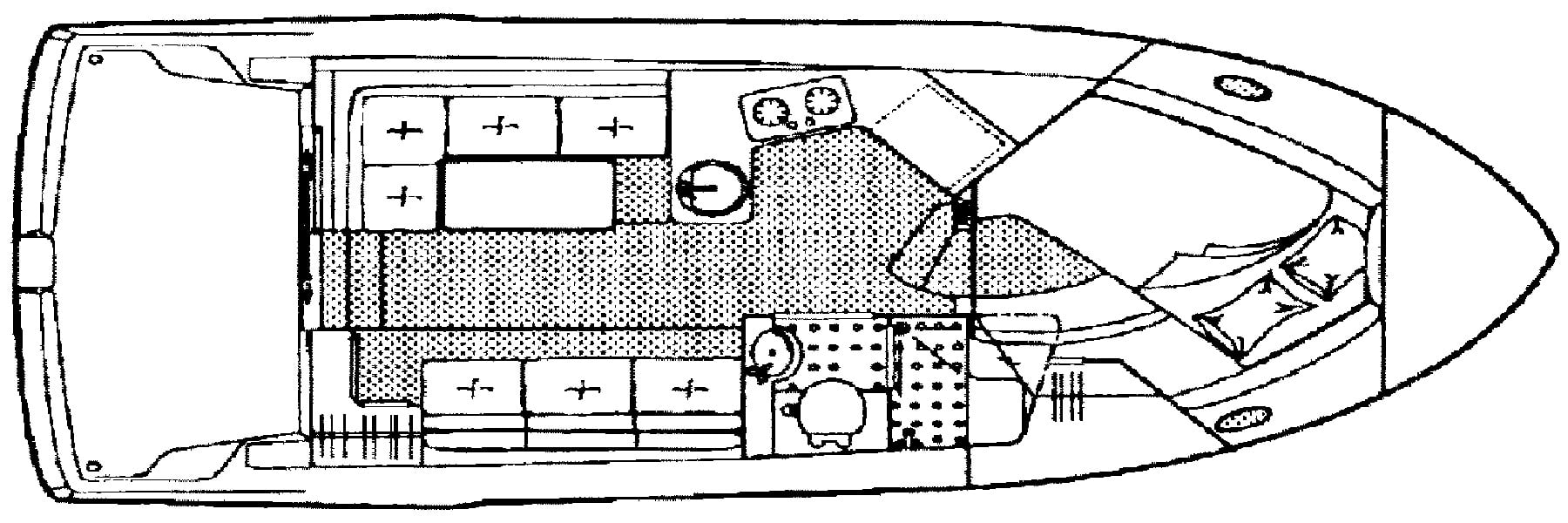 Carver Yachts 2828 Command Bridge; 300 Sedan floor plan
