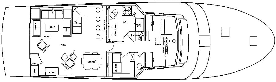 Chris Craft Yachts 73-74 Roamer MY floor plan