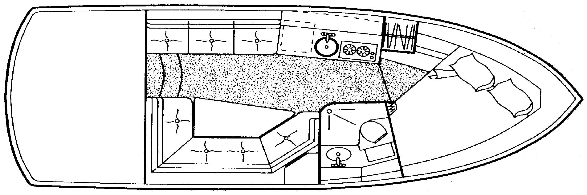 Carver Yachts 310 Santego floor plan