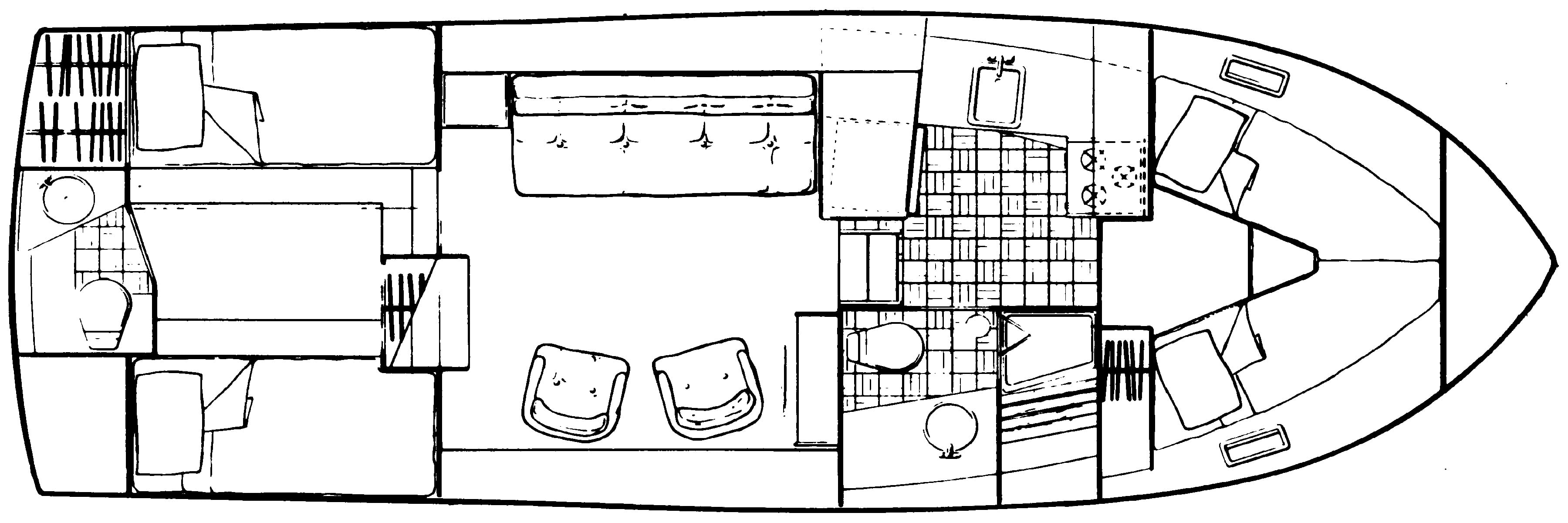 Carver Yachts 3207 Aft Cabin floor plan