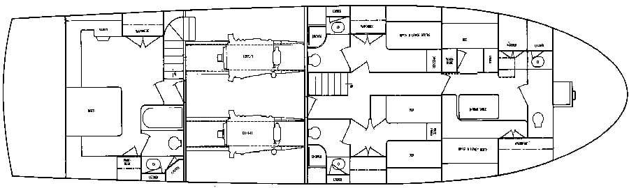 Chris Craft Yachts 73-74 Roamer MY floor plan