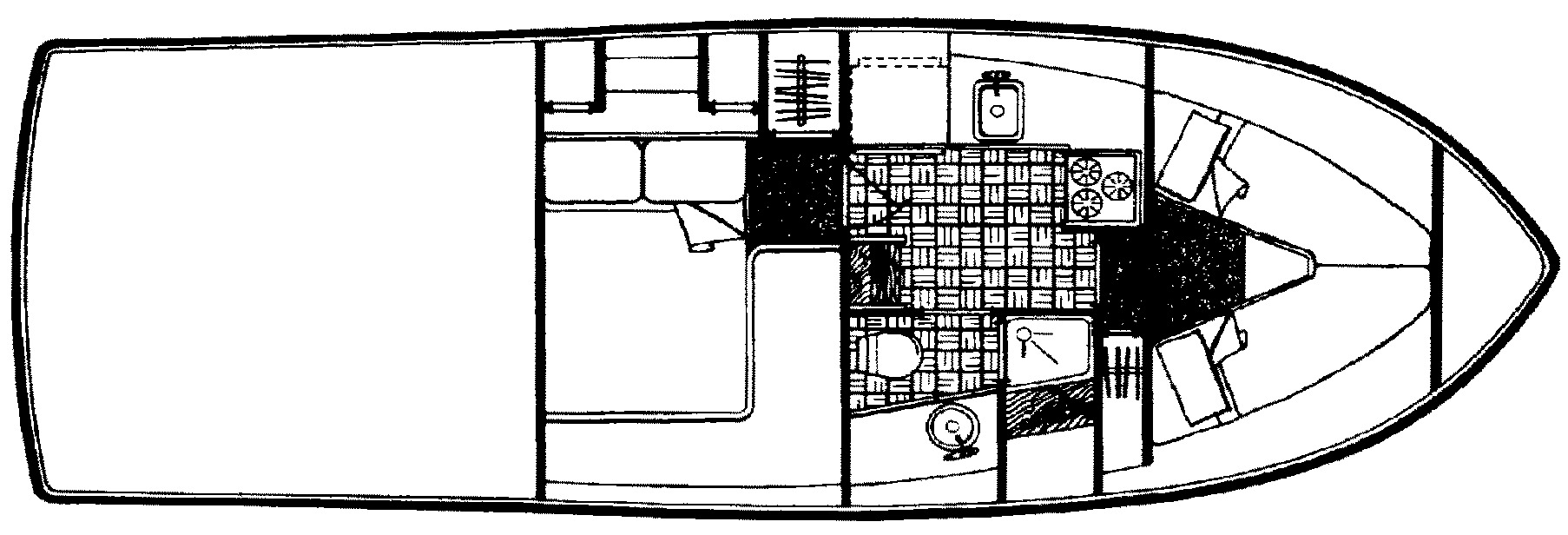 Carver Yachts 32 Convertible floor plan