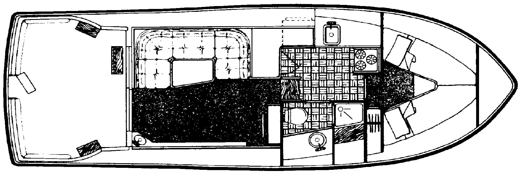 Carver Yachts 32 Convertible floor plan
