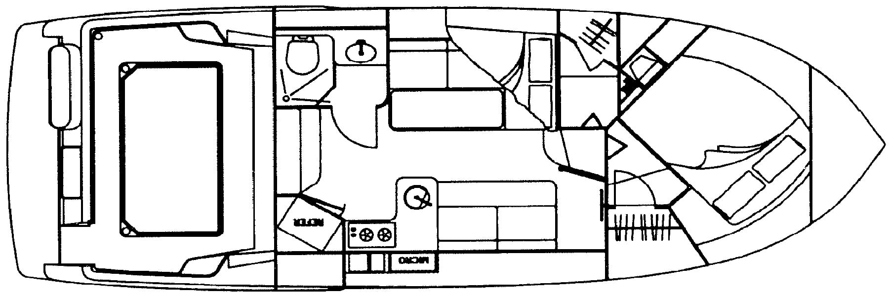Carver Yachts 320 Voyager floor plan