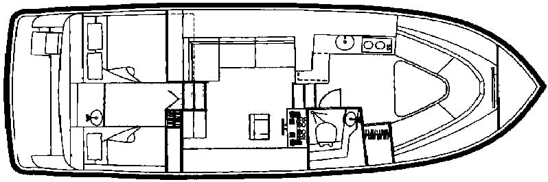 Carver Yachts 325-326 Aft Cabin floor plan