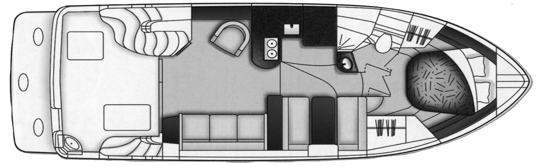 Carver Yachts 33-35 Super Sport floor plan