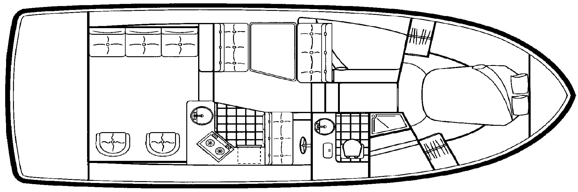 Carver Yachts 350 Voyager floor plan