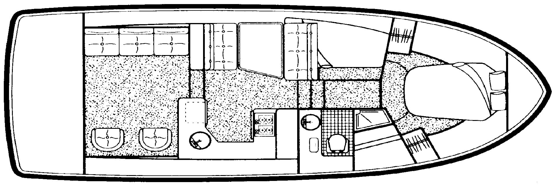 Carver Yachts 350 Voyager floor plan