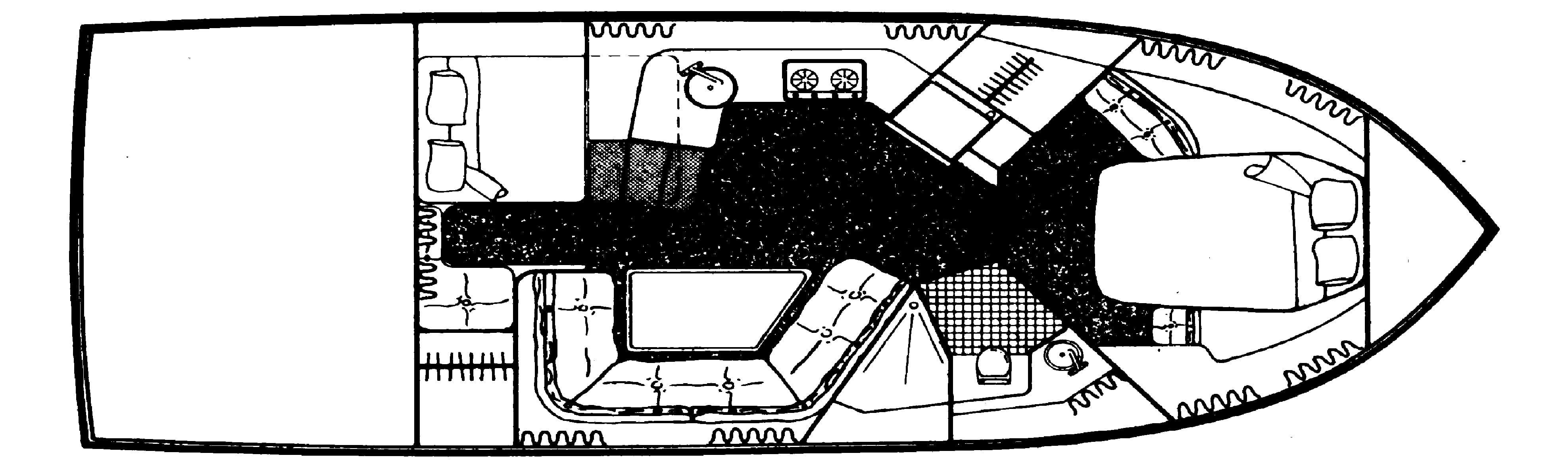 Carver Yachts 3557 Montego; 538 Montego; 380 Express floor plan