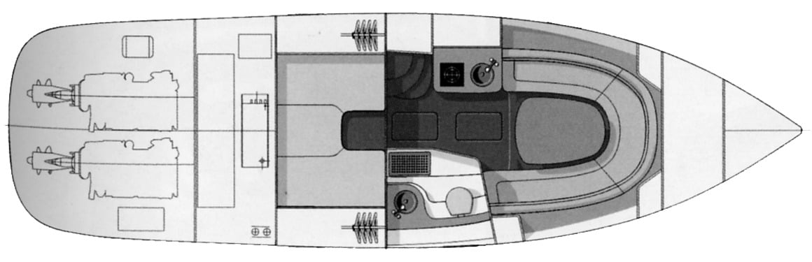 Cranchi 33 Endurance floor plan