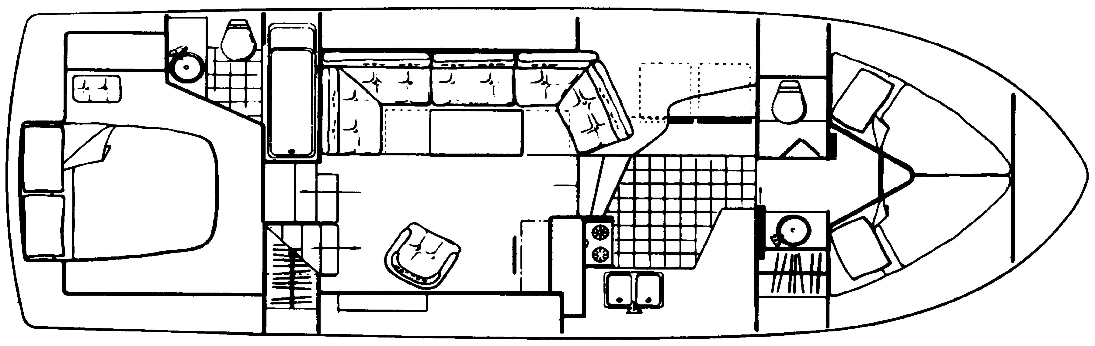 Carver Yachts 3607 Aft Cabin floor plan