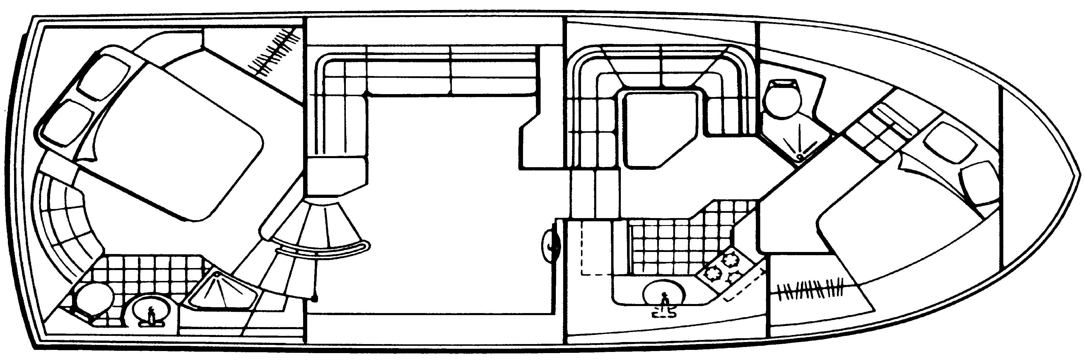Carver Yachts 36 Aft Cabin; 370 Aft Cabin floor plan