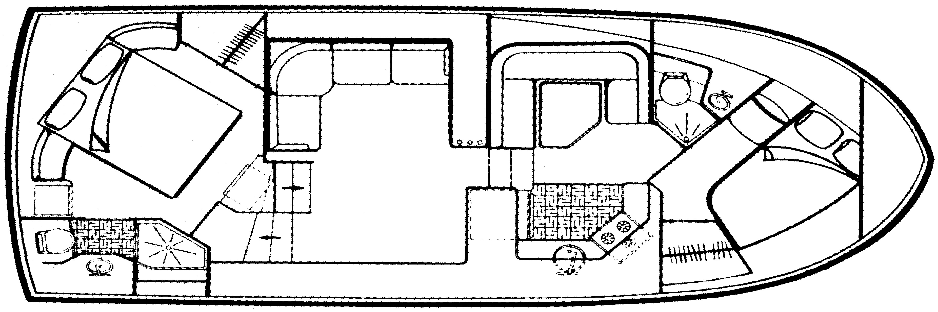 Carver Yachts 36 Aft Cabin; 370 Aft Cabin floor plan