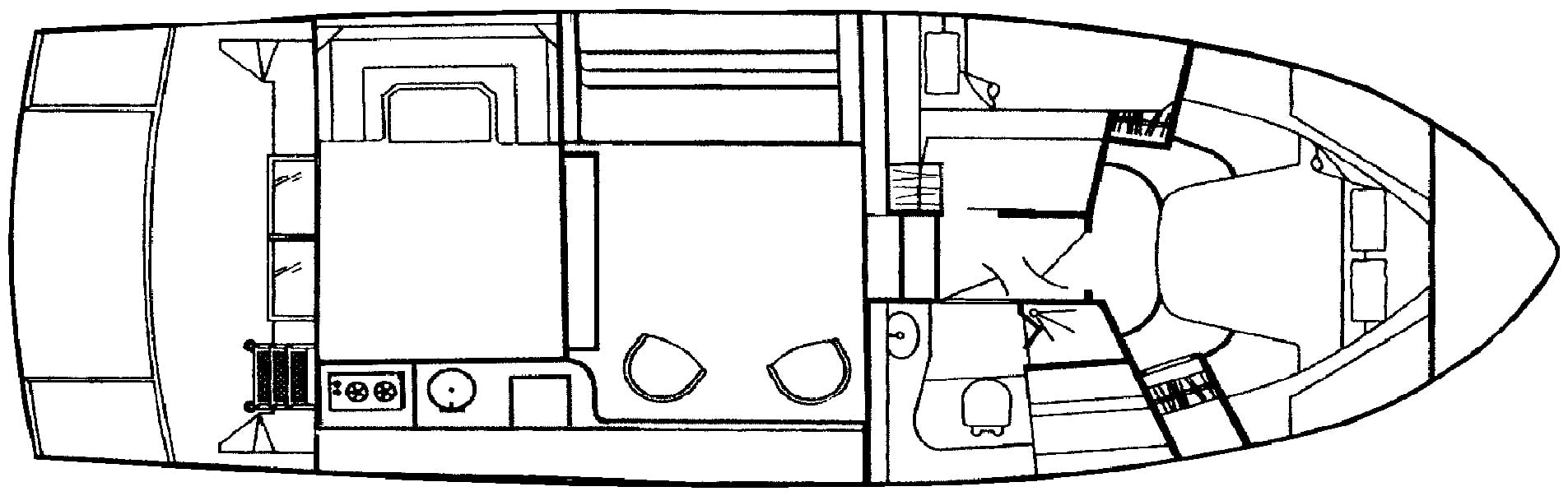 Carver Yachts 370-374 Voyager floor plan